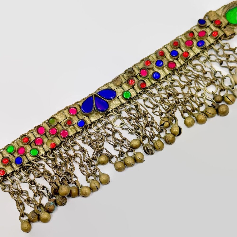 Afghan Choker, Anklet, Arm Band, Vintage Necklace, Kuchi, Middle Eastern - Picture 2 of 4